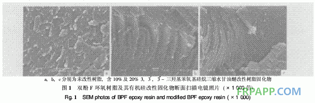 有機硅改性雙酚F環氧樹脂熱性能研究